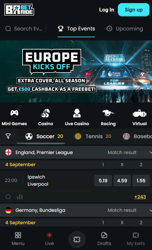 Betride Casino mobile